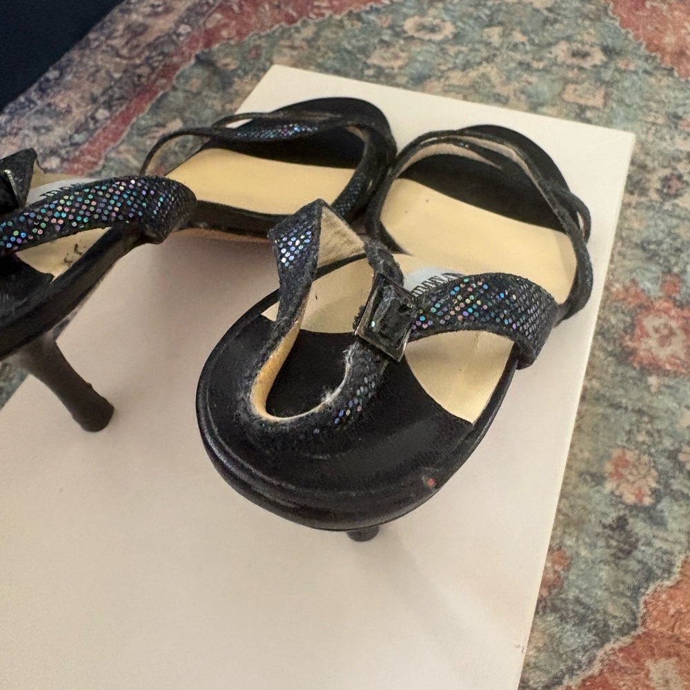 Jimmy Choo Glitter Black Heels - Picture 2 of 4
